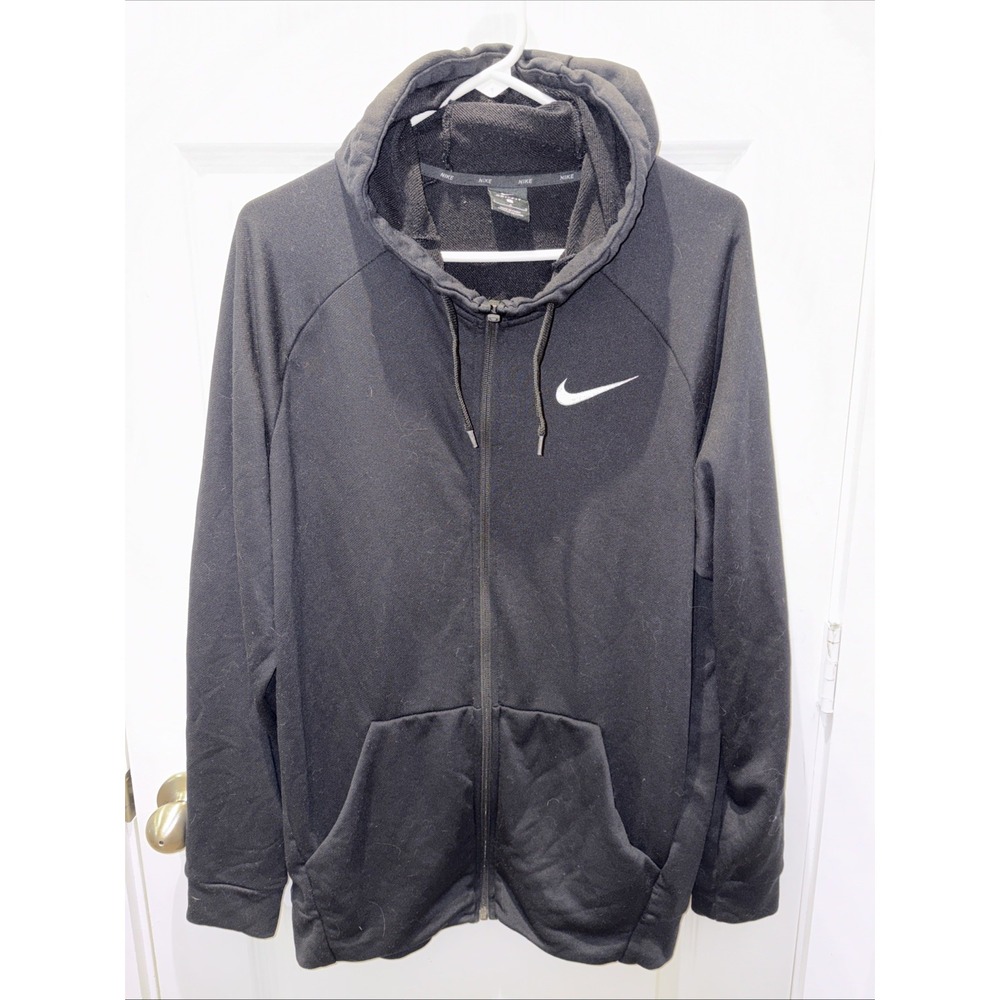 Nike Dri-fit Men's Lg Full Zip Hoodie - Black